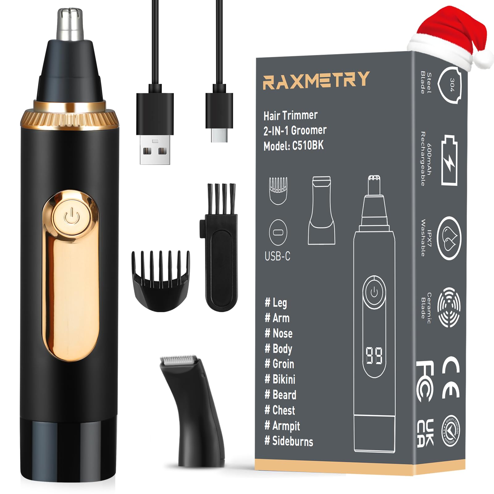 Wiederaufladbarer Nasenhaarschneider für Männer