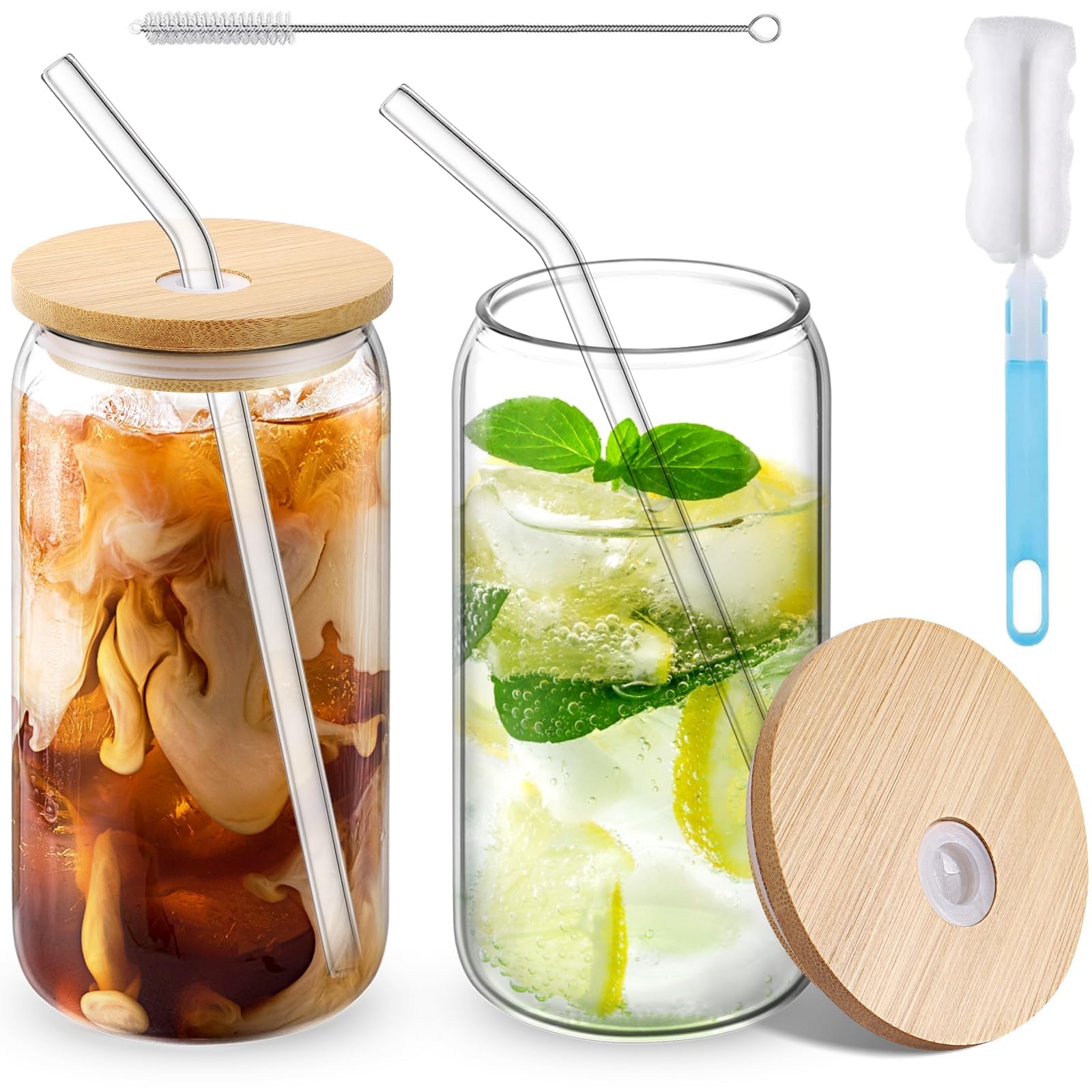Eidoct 2 Empty 400ml Can Shaped Glasses, Can Shaped Glasses
