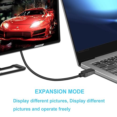 Miniatura 5 de Cable adaptador DisplayPort a VGA de 10 pies DP a VGA, cable convertidor macho a macho para computadoras de escritorio equipadas con DisplayPort,