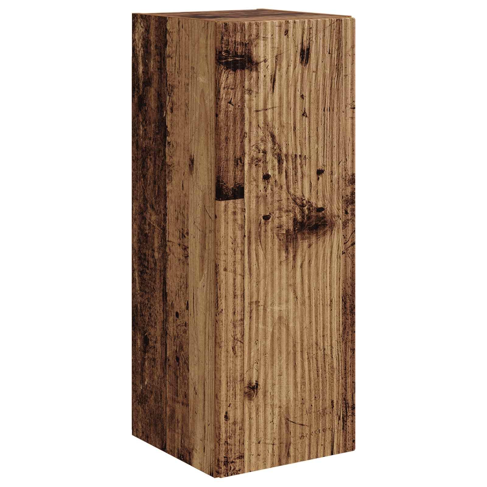 2-Piece Wall Mounted Floating TV Stand, Engineered Wood | Features a space-saving design for living room entertainment centers to store media devices and consoles.