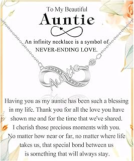 Infinity Mom Grandma Nana Sister Aunt Daughter Auntie Granddaughter Niece Necklace Gifts, Christmas Birthday Valentines Day Mothers Day Easter Grauation Back to School Gifts Stocking Stuffers Presents for Women Girls Her