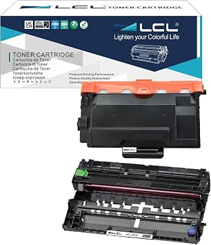 LCL TN850 Toner Cartridge and DR820 Drum Unit Replacement for Brother TN850 TN-850 DR820 DR-820 for DCP-L5500DN DCP-L5650DN HL-L6200DWT HL-L6400DW MFC-L5700DW MFC-L5800DW Printer 2Pack