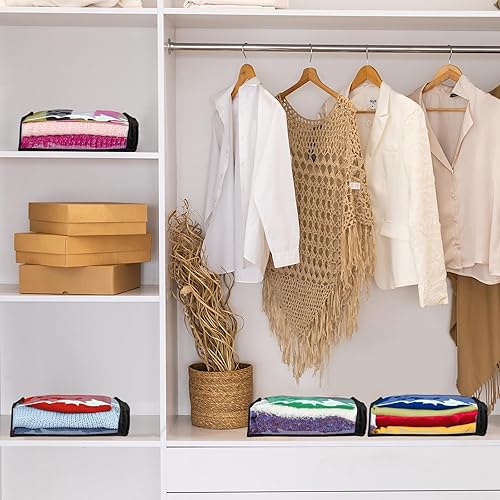 Miniatura 6 de Windyun 32 bolsas de almacenamiento transparentes con cremallera, bolsas de almacenamiento de plástico para suéteres, sábanas organizadoras, funda