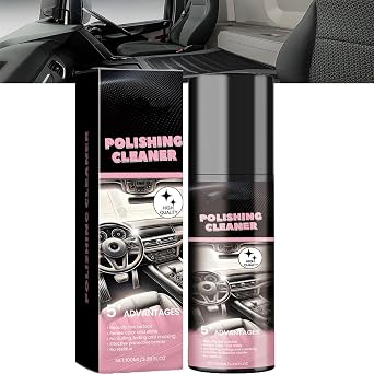 Polishing Cleaner for Car Interior Detailing,100ml Interior Protectant Car Detailing Spray,Waterless Spray Wax,Polishing Cleaner Detailer Spray,for Rubber,Leather 1PC
