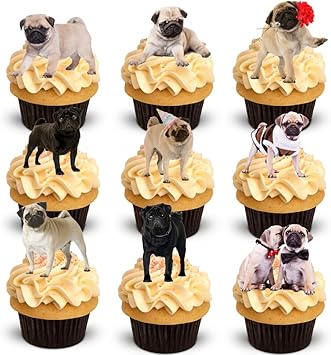 pug cake toppers