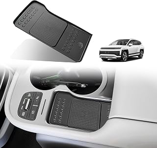 BestEvMod Wireless Charger Mat Compatible with Hyundai Ioniq 9 2026+ S SE SEL Accessories Phone Charge Area Silicone Cover Non Slip Silicone Pad Not Fit Limited/Calligraphy/Calligraphy Design