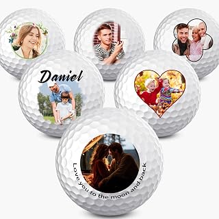 Personalized Golf Balls Bulks w/Photo, Text, Logo, Custom Picture Golf Balls Gift for Men Boyfriend Grandpa Dad Husband Golf Lovers Club