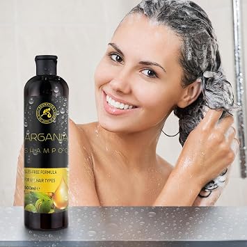 Argan Shampoo 500 ml - Shampoo with Argan Oil - Soft and Smooth Hair - Hair Shine - Hair Care - Scalp Care - for All Hair Types