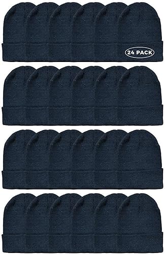 Vista 6 de Paquete de 24 gorros o guantes al por mayor de Yacht & Smith, gorro o guante térmico de invierno a granel