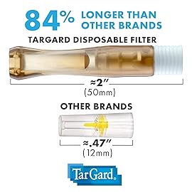 TarGard Venturi Style Disposable Filters | 2,400-3,000+ Cigarettes Filtered per 300 Bulk Economy Pack | Effective XL Filter, Not Just A Holder | Amber