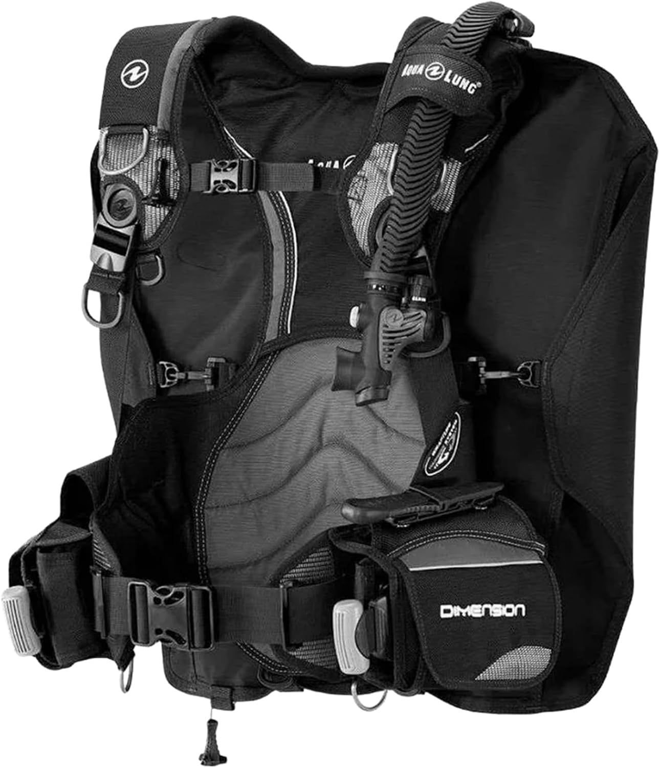 Aqualung Men's Dimension Scuba Diving BCD | Adjustable Back-Inflation ResisteK Buoyancy Compensator w/Wrapture Harness & SureLock II Release System