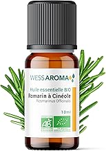Huile Essentielle BIO de Romarin à Cinéole 10ML - Certifiée AB - 100% Pure & Naturelle, Chémotypée HEBBD - Pratiques agricoles durables - Analysée et conditionnée en France