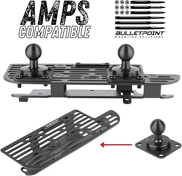 Bulletpoint Metal 4-Hole AMPS Base Mount with 20mm (0.787 inches) Mounting Ball (2 Pack)