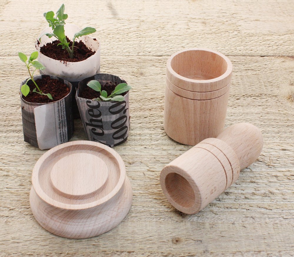 Greena® Seedling Paper Potter - Makes 2 Sized Paper Pots! Eco-friendly - No more plastic pots!, Beige - Image 3