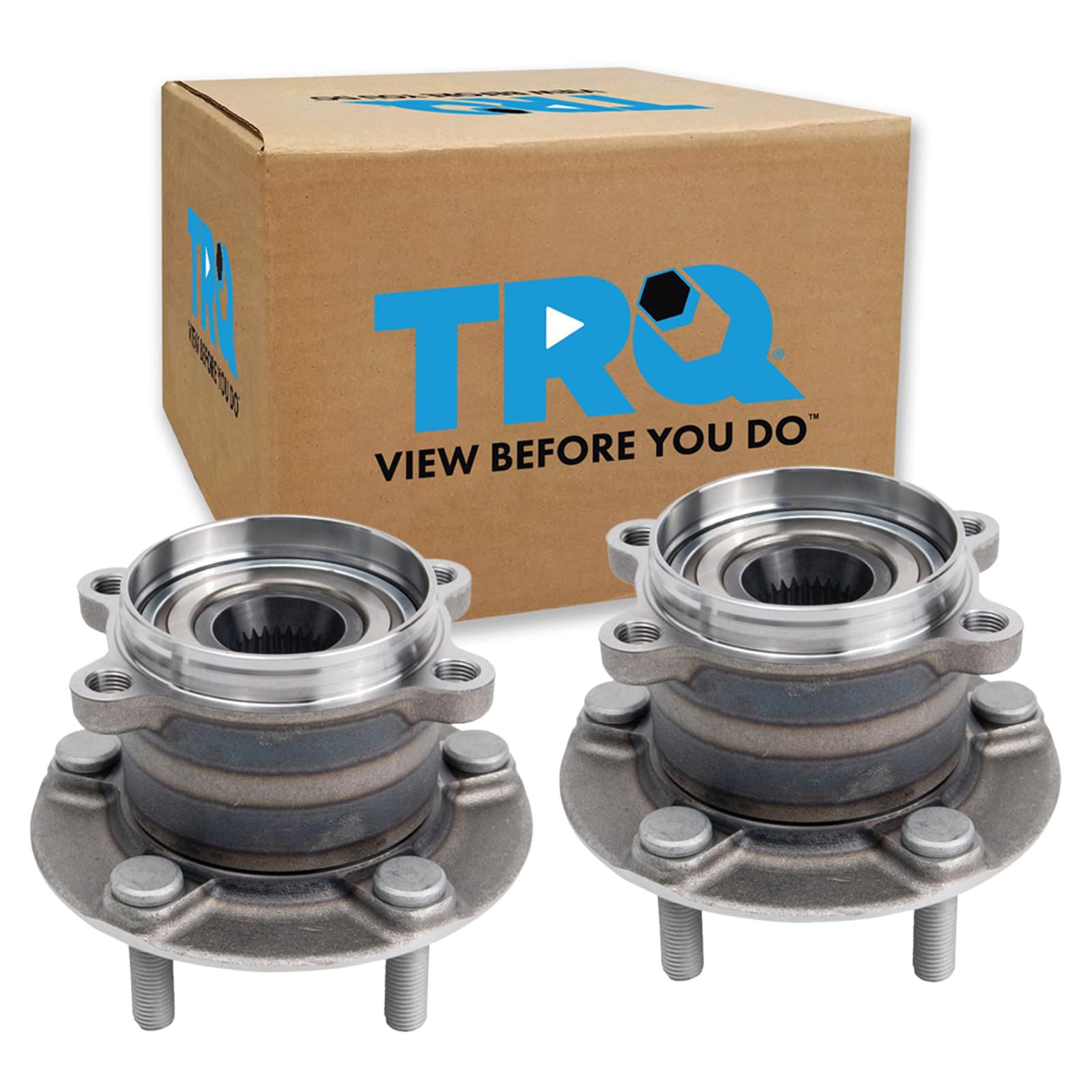 TRQ Rear Driver and Passenger Side Wheel Bearing and Hub Assembly Set 2