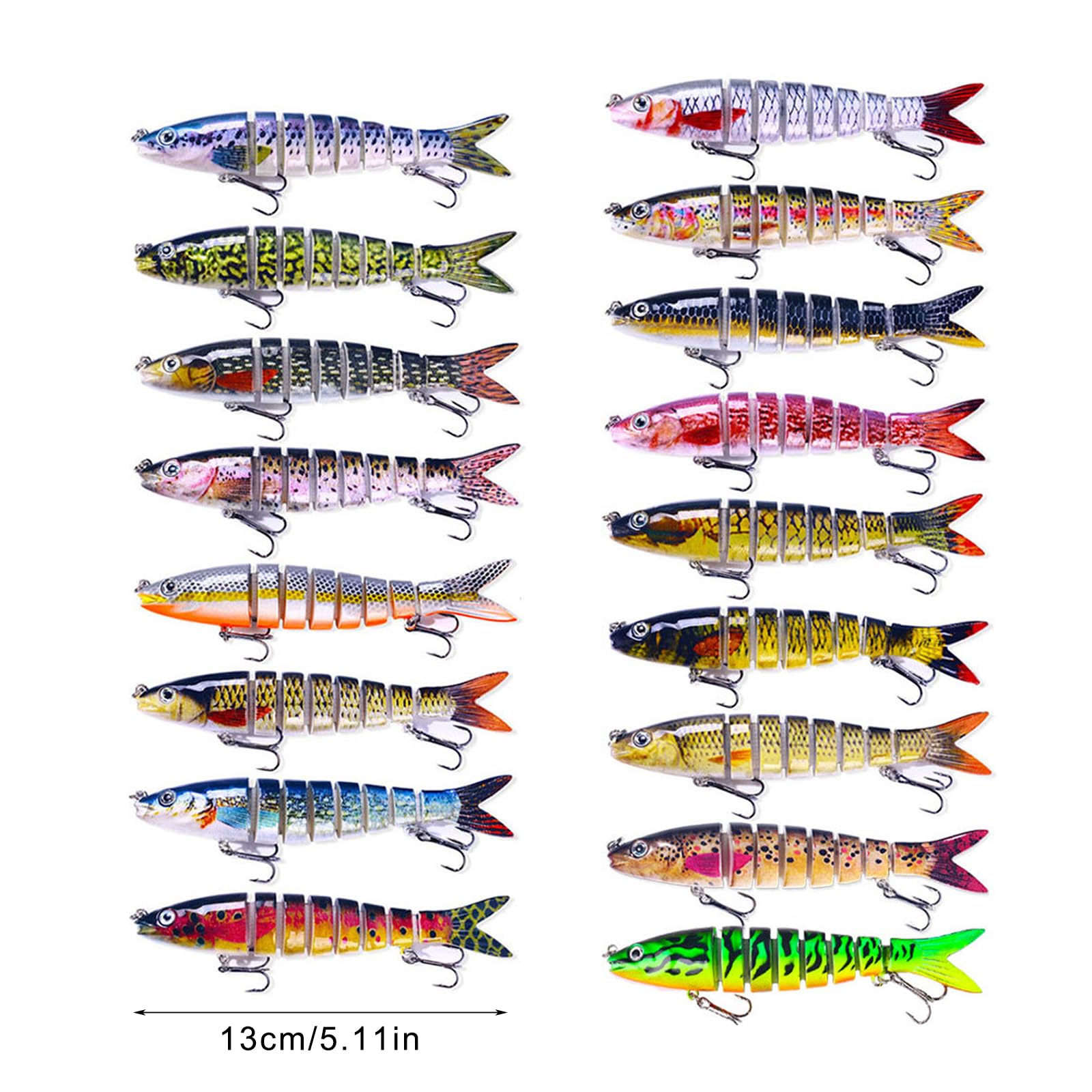 Künstliche 3D Angelköder, Swimbait, mehrere Abschnitte, Angelköder, Salzwasserköder, Köder, Swimbait