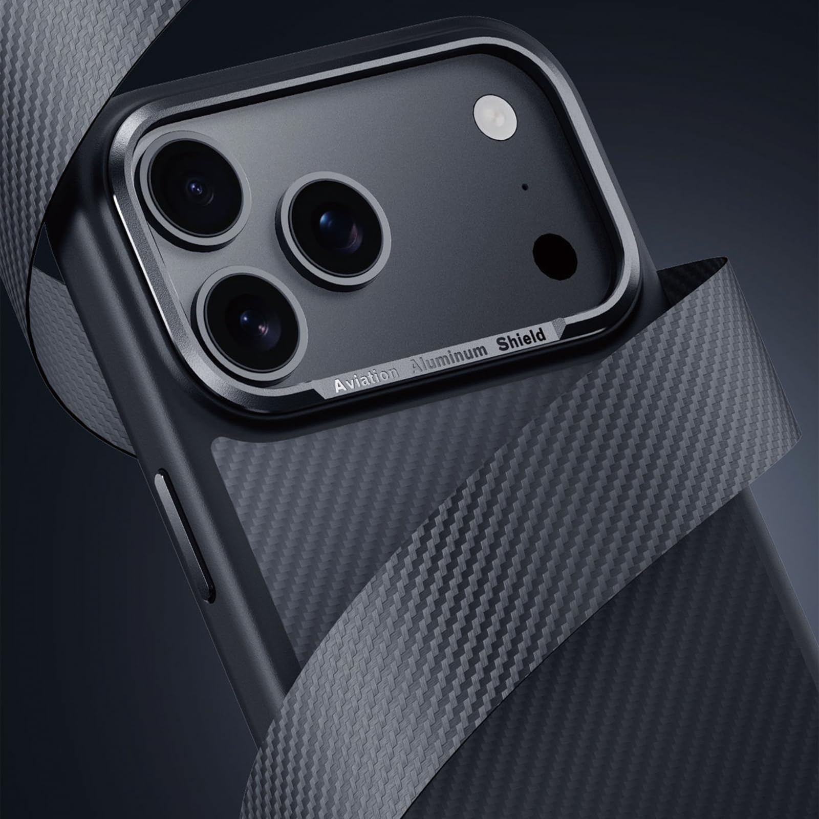 Etui z prawdziwego włókna węglowego do iPhone'a 17, kompatybilne z MagSafe, ultracienkie, lekkie, 600D, włókno aramidowe, miękka oprawka TPU, ochrona klasy wojskowej, czarne
