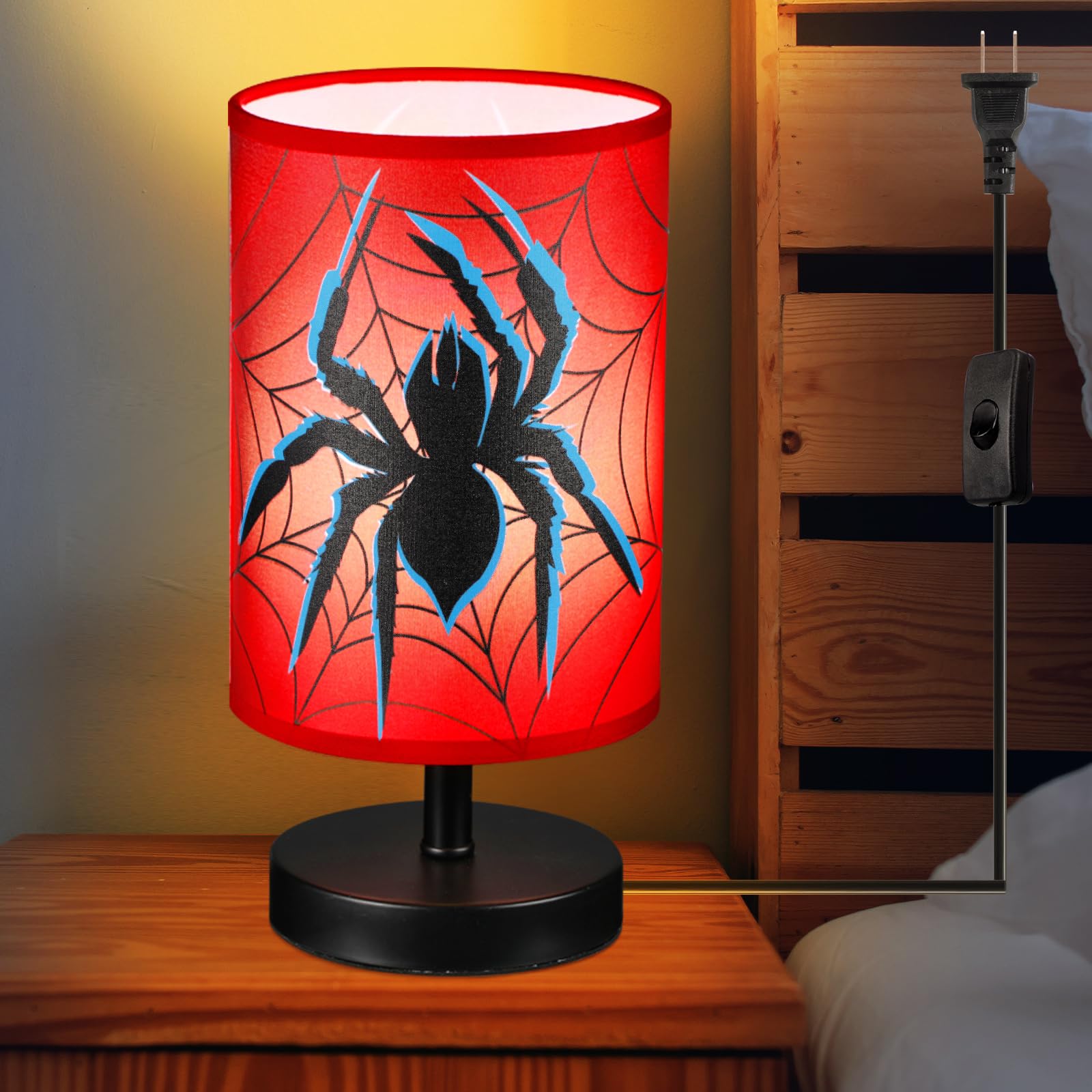 Glooglitter Spider Table Lamps Gifts 3 Colors Dimmable Lights 11.02 x 5.12 Inch Spider Night Light Bedroom Bedside Lamps for Room Bedroom Desk Home Decor Birthday Gifts — image 1