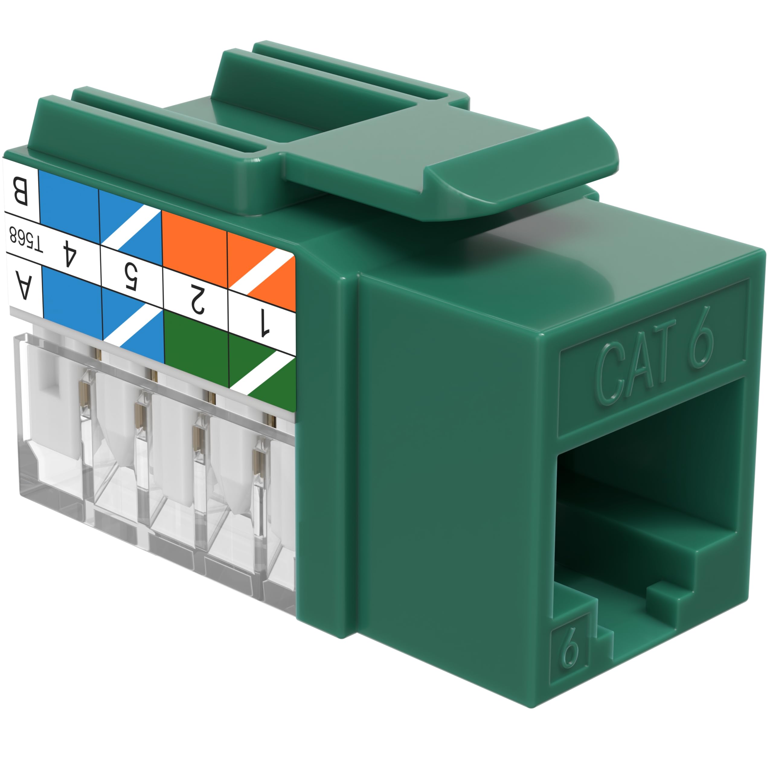 Cat6 RJ45 Keystone Jack Punch-Down Network Zielony (30)