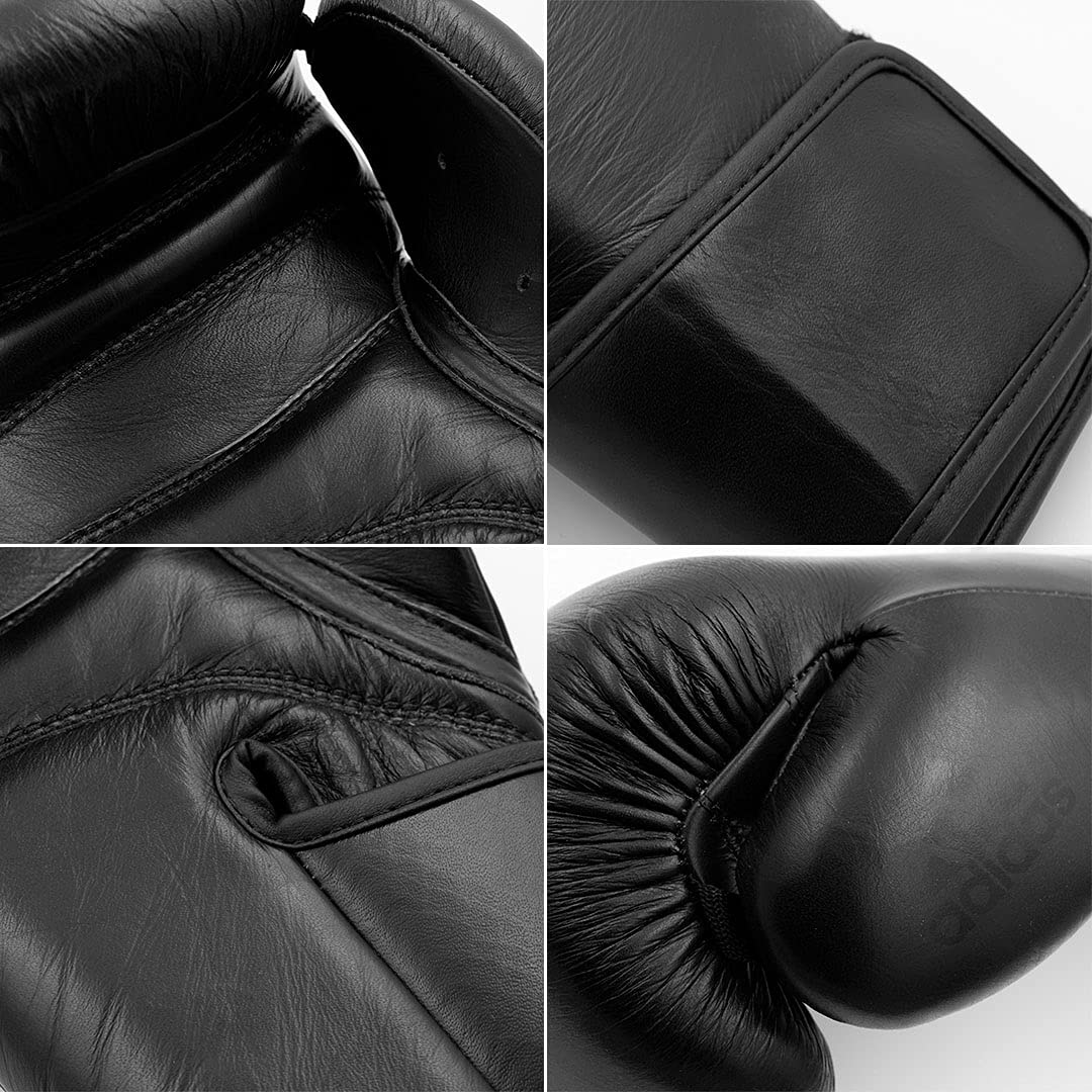 adidas Speed 175 Leather Boxing Gloves Training Fitness Sparring Gym Kickboxing 10oz 12oz 14oz 16oz, 175-Guanti da Boxe in Pelle per Allenamento, Sport, Palestra, Unisex-Adulto
