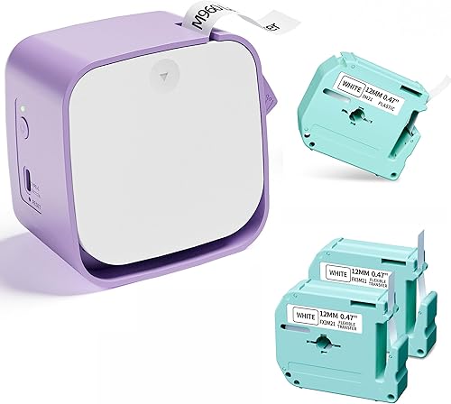 Vixic Etiquetadoras M960, máquina etiquetadora portátil con 3 cintas de paquete, impresora de etiquetas pequeñas Bluetooth, mini etiquetadora
