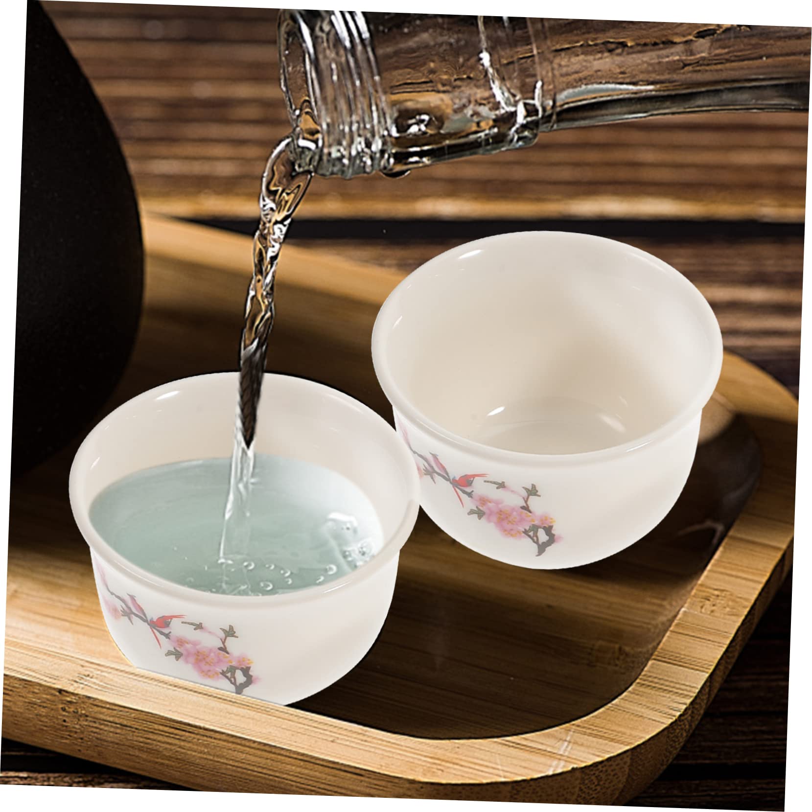 Cabilock 2 Set scaldavivande home decor decorazione casa servizio the mobile vino servizio da te tazza moderno più caldo Tazze l'inverno usa strumenti caldi per bere il vino ceramica