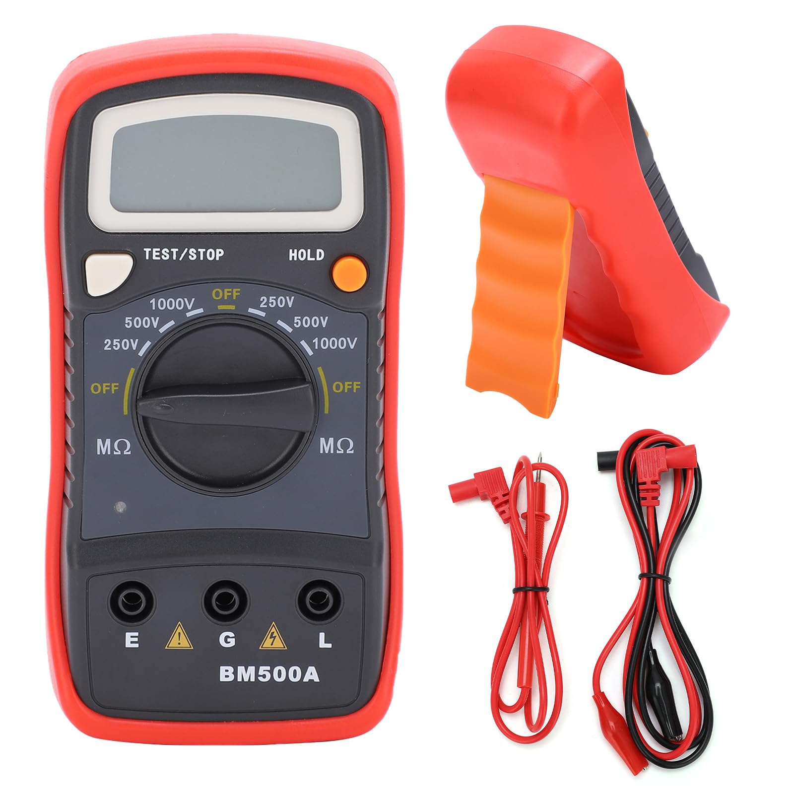 Testeur D'isolation,Mégohmmètre, Mégohmmètre Numérique LCD, Testeur De Résistance Numérique BM500a 1000 V, Compteur De Résistance D'isolation Megohm Mètre Pour la Maintenance Et le Test des équip
