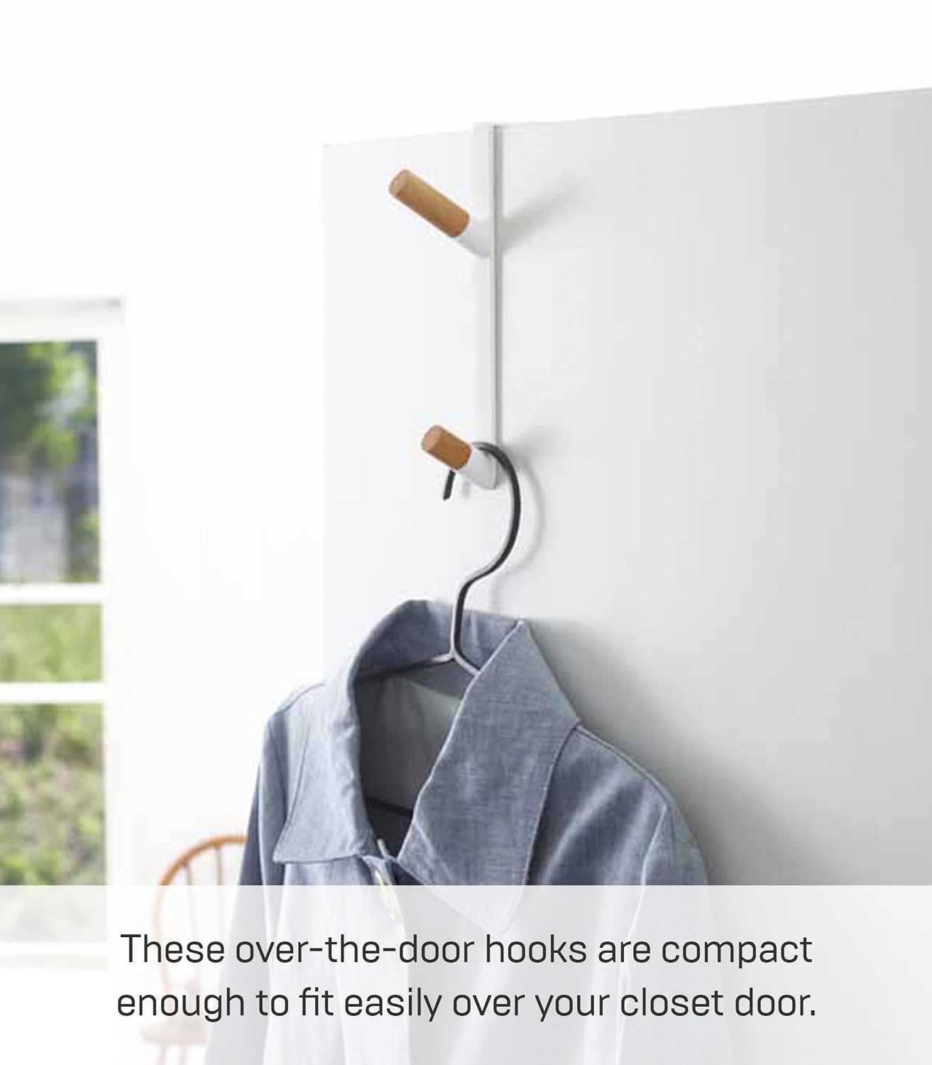 YAMAZAKI Home Over-The-Door Hook, Steel, Over-The-Door, No Assembly Req.