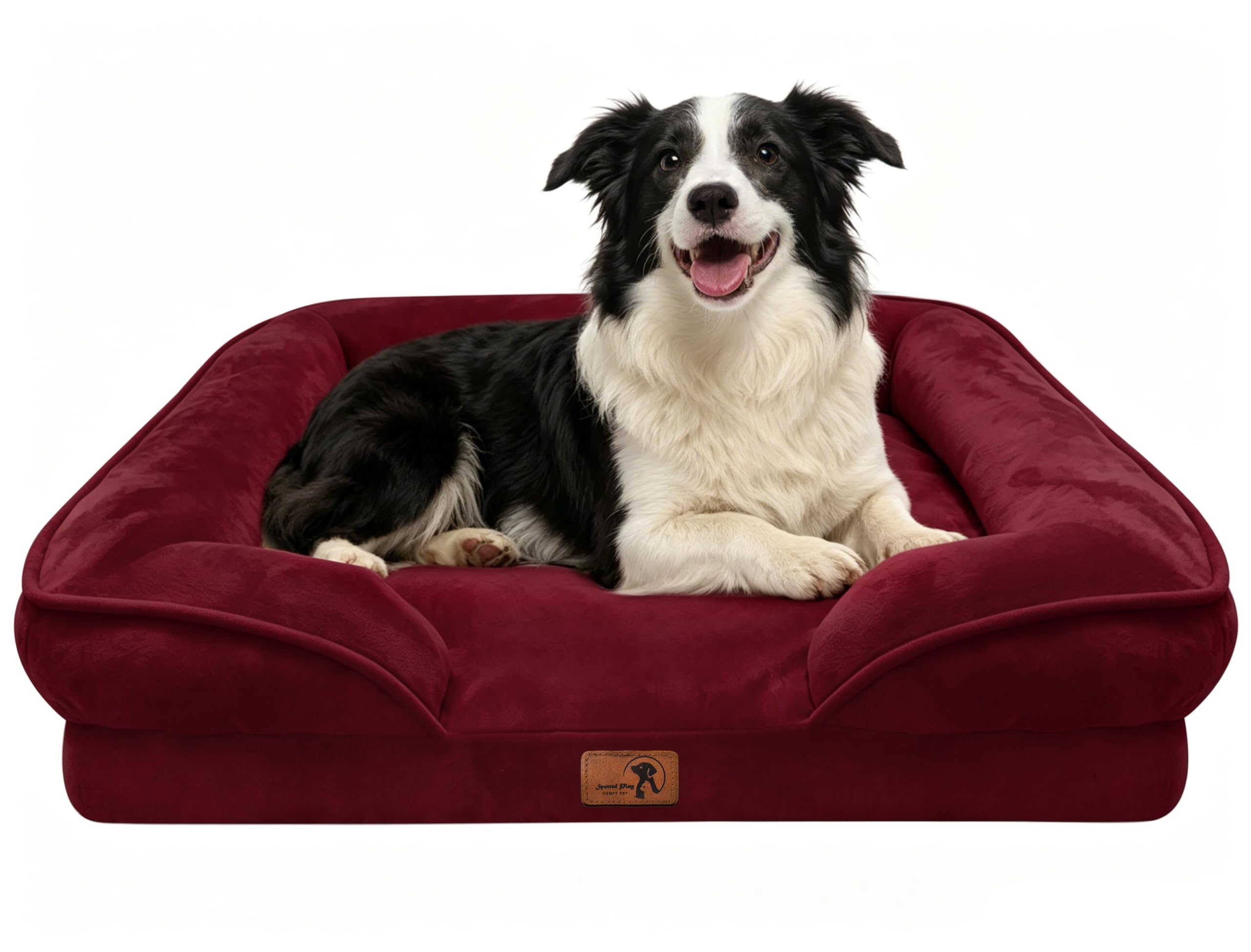 Burgundy / 35.0"L x 25.0"W x 6.5"Th