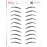 Brows by Bossy Studio & Co Temporary Eyebrow Tattoos Waterproof Eyebrow Stickers, False Tattoos Hair Like Peel Off Instant Transfer Brow curved black