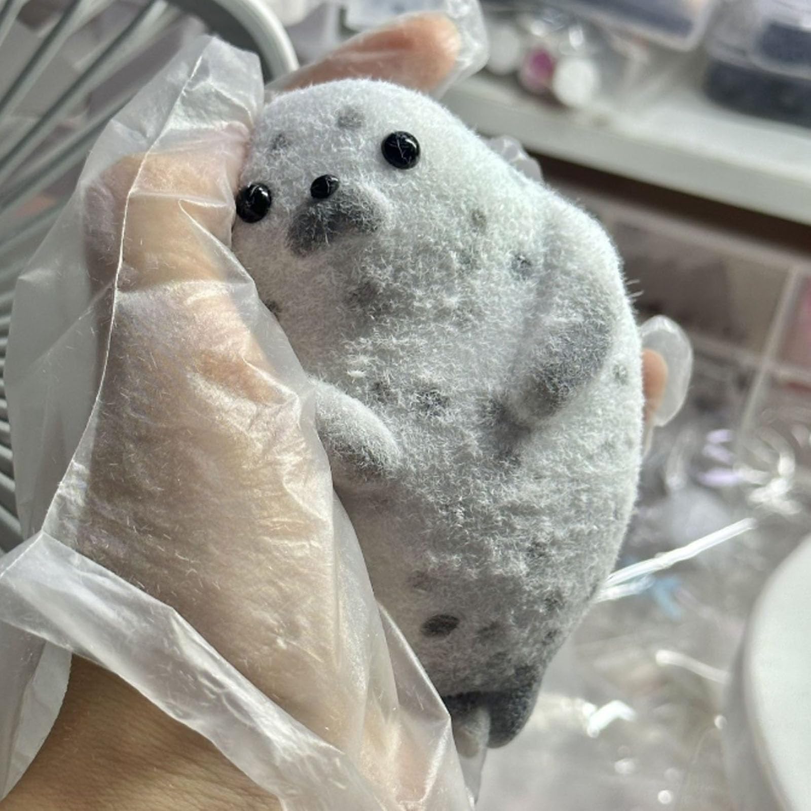 Amazon | アザラシのストレス解消おもちゃ、手作りの超ソフトなアシカ