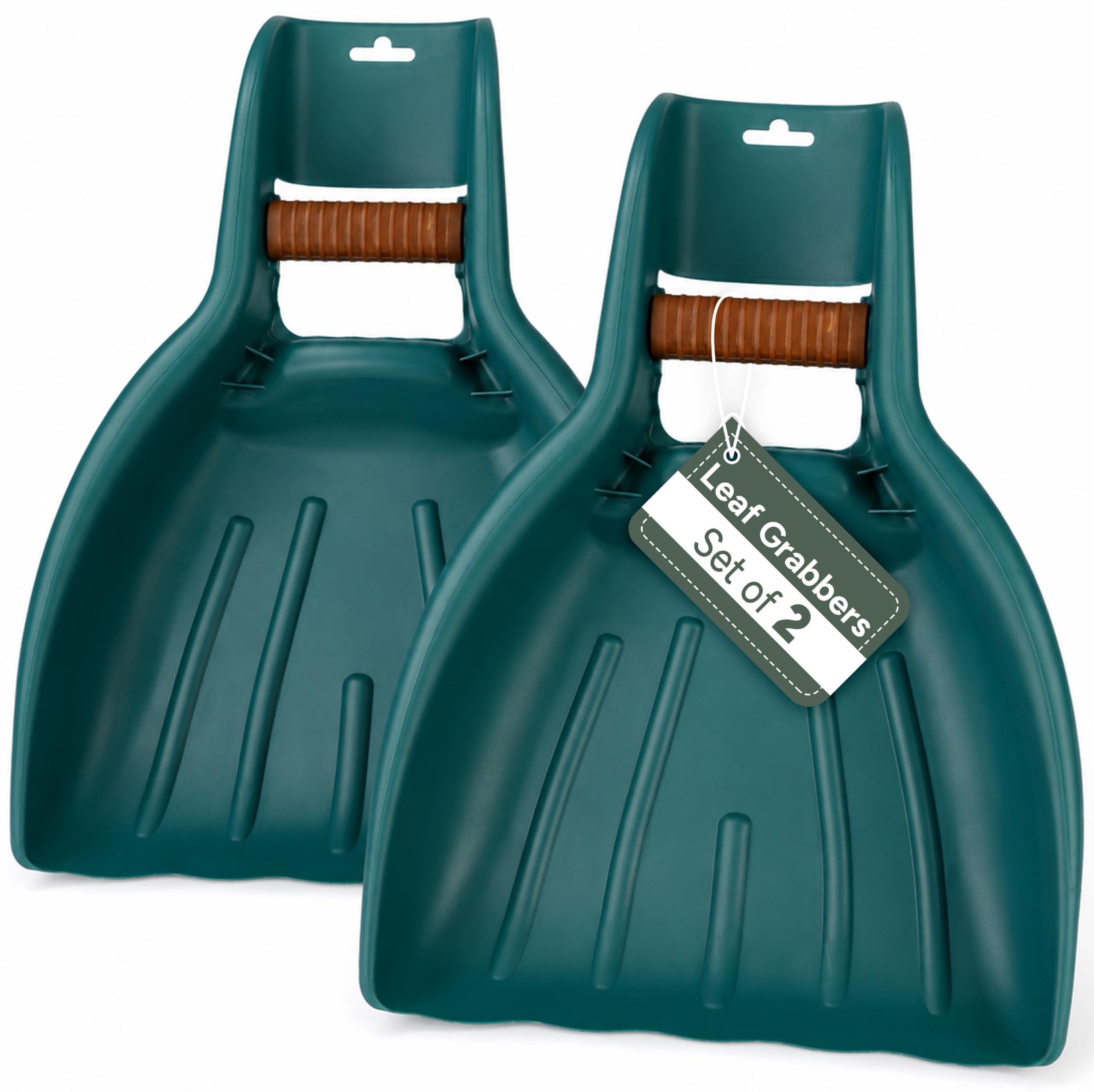 Zuvo Leaf Grabbers Set of 2, Heavy Duty Garden Leaf Picker