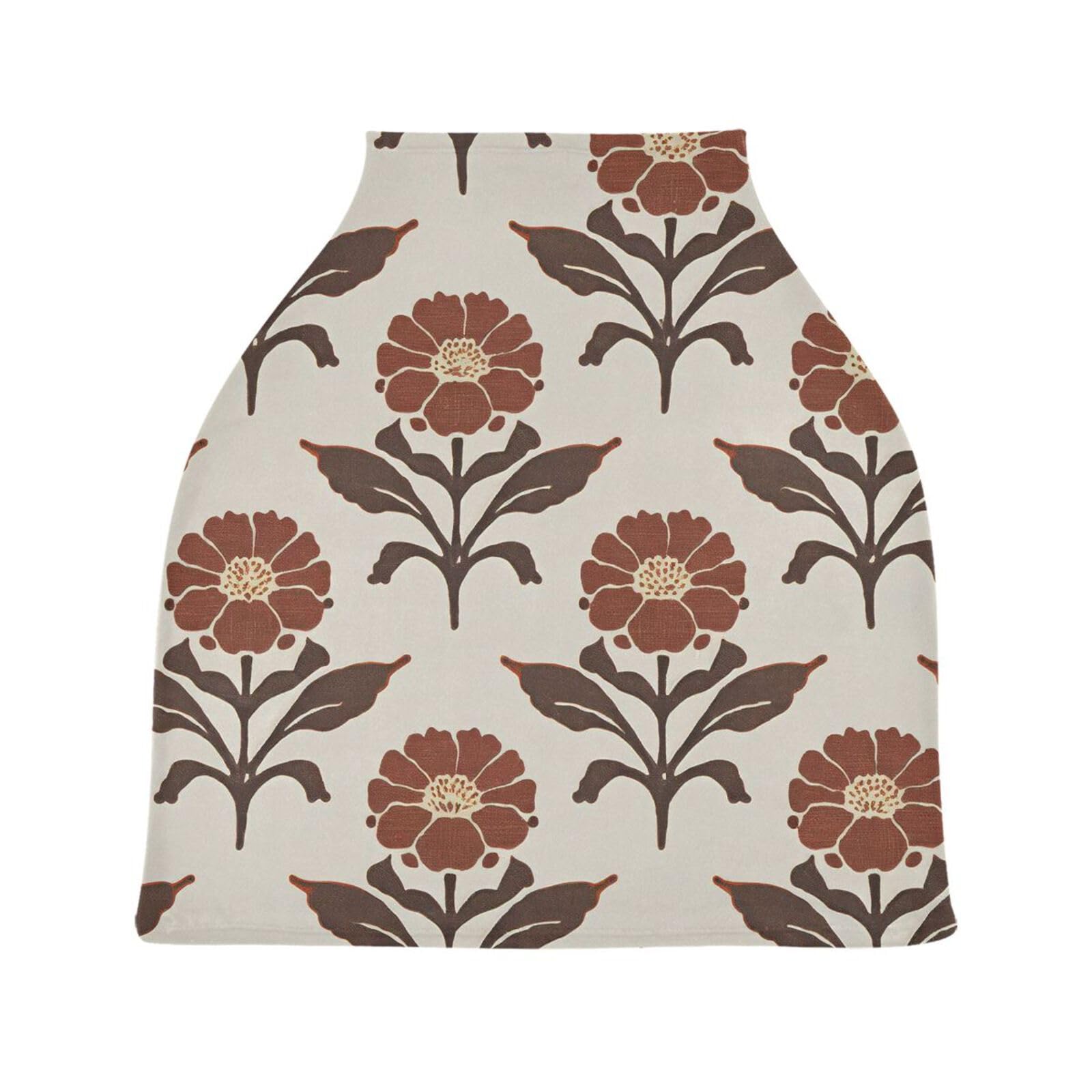 Nesatuwa Baby Car Seat Cover Vintage Flower Breastfeeding Covers Stretchy Breathable Multi-Use Cover Carseat Canopy for Girls and Boys