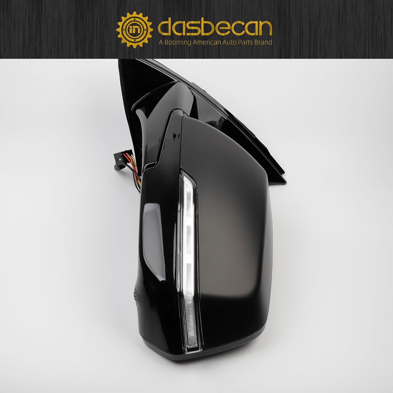 Dasbecan Side Rear View Mirror Compatible with 2020-2021 Chevy/Chevrolet Traverse Power Heated Turn Signal With Panoramic Camera Mirror Replace Driver Left Side #85535692 (8pin)