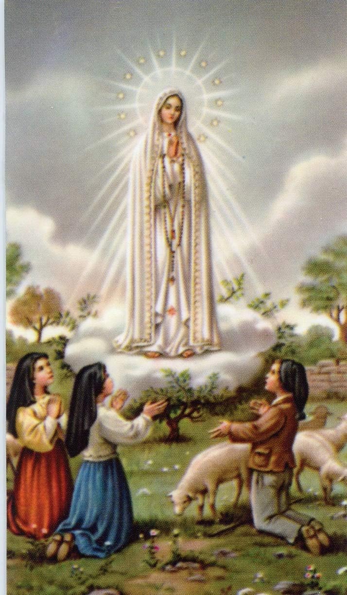 Autom co Our Lady of Fatima holy card - laminated - Pack of 25