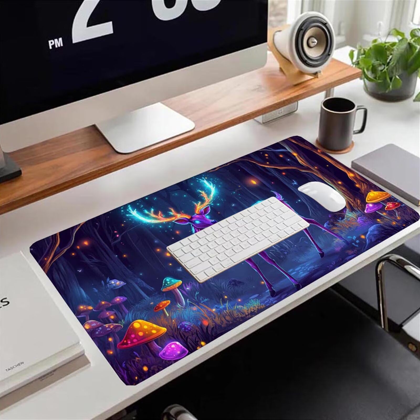 Gamingowa podkładka pod mysz 1200 x 600 x 3 mm, XXL, wodoszczelna, odporna na ścieranie, z przyszytymi krawędziami, podkładka na biurko, poprawia prędkość i precyzję, do komputera, laptopa, komputera