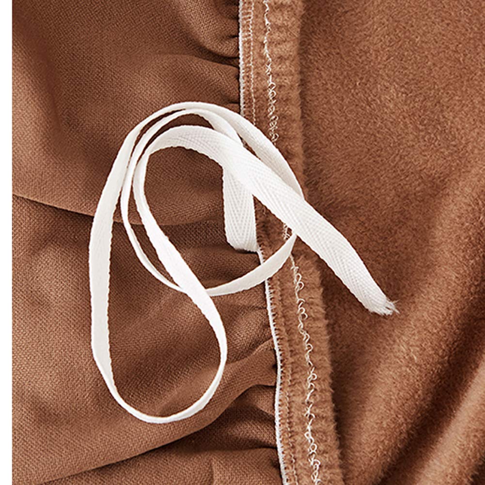 Felpa Cubiertas De Sofá para 1 2 3 4 Cubierta De Sofá,Completo Elásticoidad Couch Protector con Correas,Polvo-Prueba Elástico Soft Couch Cover para Perros Niños-