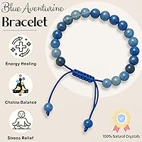 Vista 760 de Amazing Gemstone Crystal Bracelet for Women Men's Gifts - Protection Healing Crystal Bracelet - 8mm Gemstone Beaded Adjustable Bracelet Pulseras