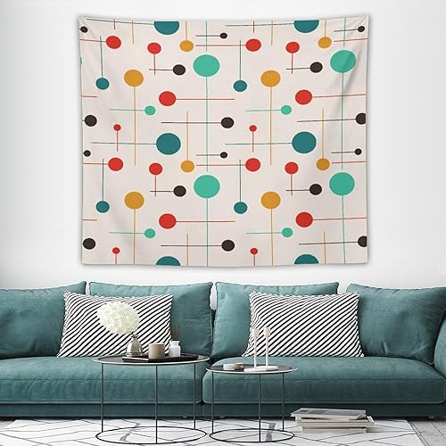 Miniatura 171 de Tapiz floral retro de los años 60 y 70, diseño hippie de primavera Groovy Flower Power Flower Boho para colgar en la pared, arte neutro para Hippie