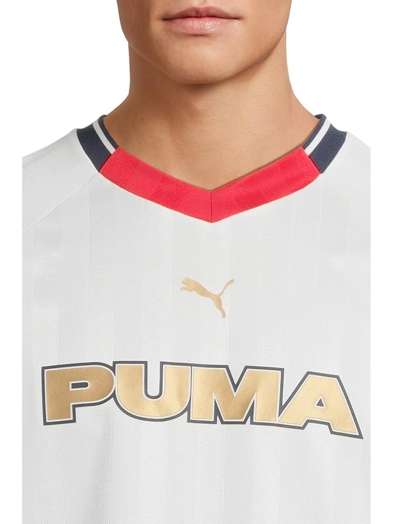 White PUMA Sport Lifestyle Soccer Jersey