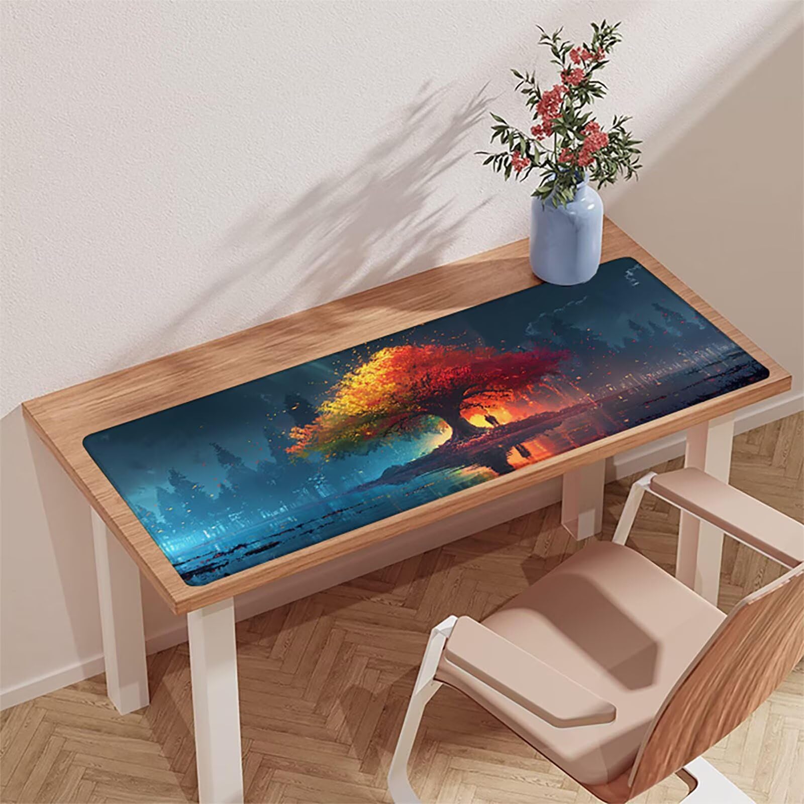 Gris Alfombrilla Ratón XXL 1600x800x3mm, áRbol De La Vida Mouse Pad 7-3708 | Alfombrilla Ratón Gaming Mejora la Precisión y la Velocidad, Alfombrilla Escritorio para Jugadores de PC, Oficina