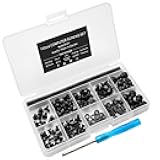 132pcs PC Build & Repair Screw Kit with Screwdriver for Motherboard, GPU,HDD, SSD,Case Fans -Includes Standoffs & Thumbscrews
