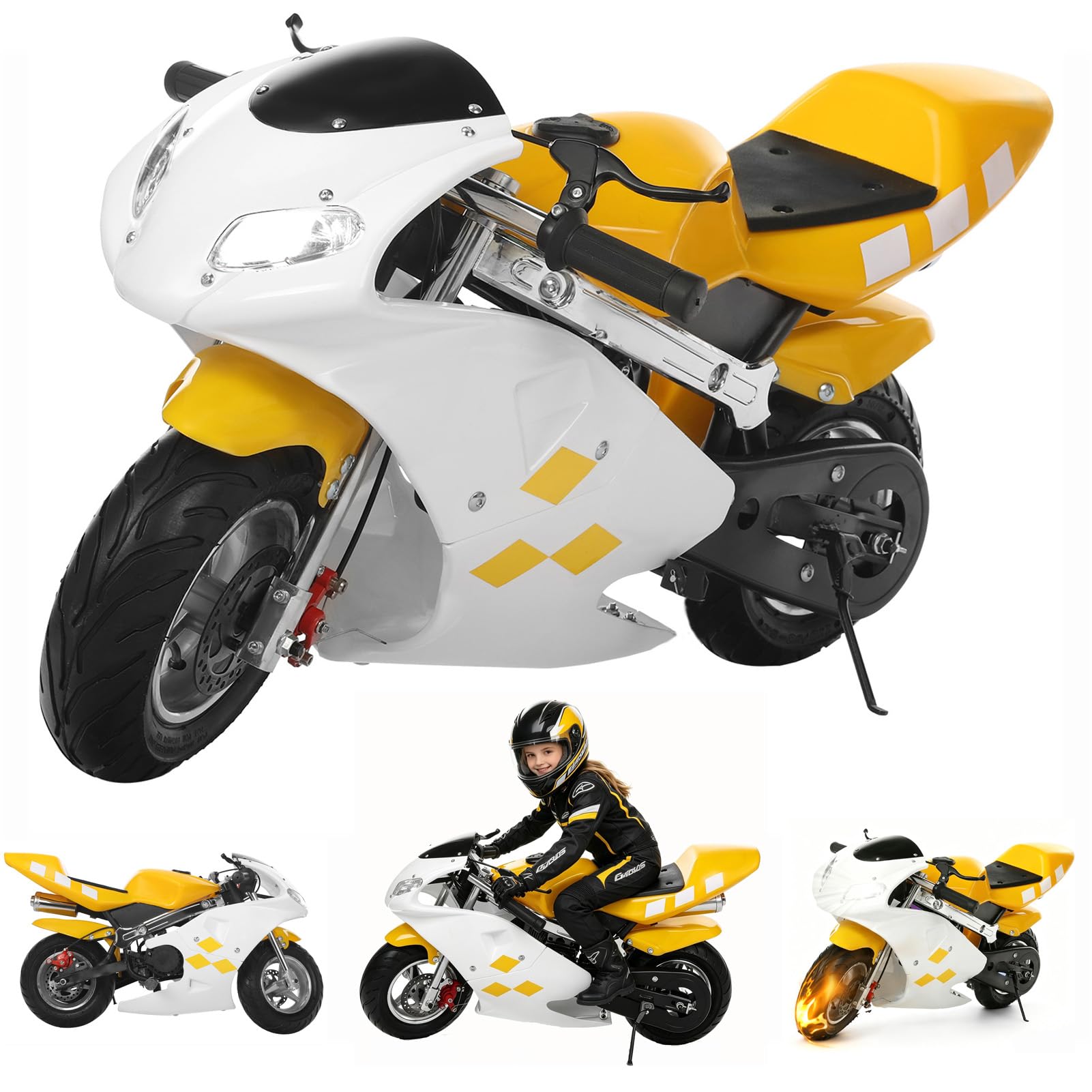 Amazon.com: Sxvbdway 49cc 2 Stroke Pocket Bike Mini Motorcycle for