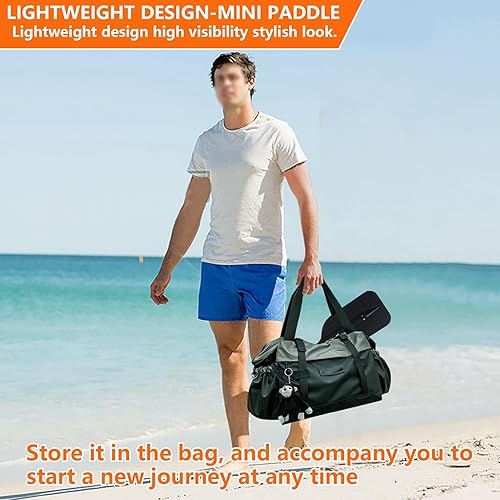 Miniatura 4 de VEITHI Remo plegable telescópico para lancha antideslizante de plástico de aluminio, paquete de 2 flotadores de tubos pequeños, remos y accesorios