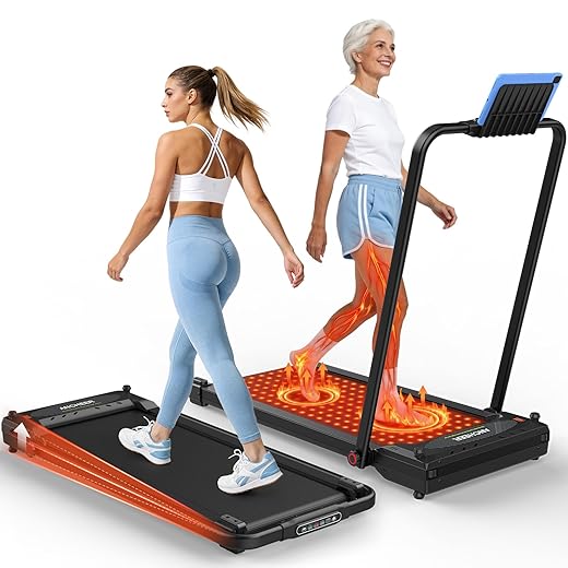 2. ANCHEER 2in1 Folding Treadmill