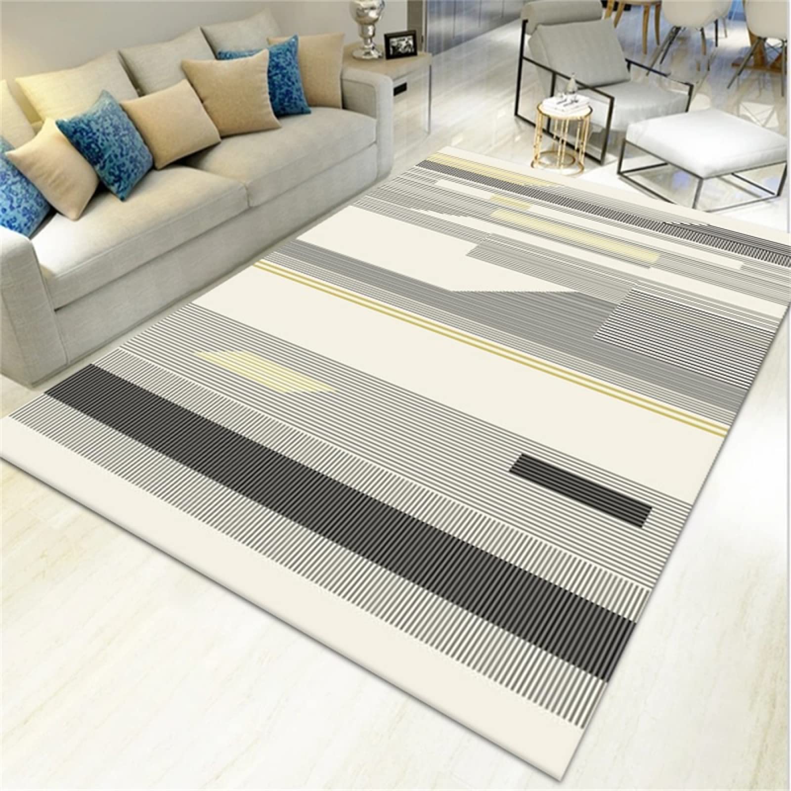 Moquette de chambre de fille douce et grand tapis décoratif imprimé cristal