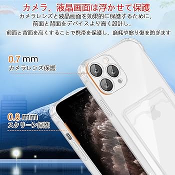 Amazon.co.jp: inxhey iPhone 11 ProMax ケース クリア カードホルダー
