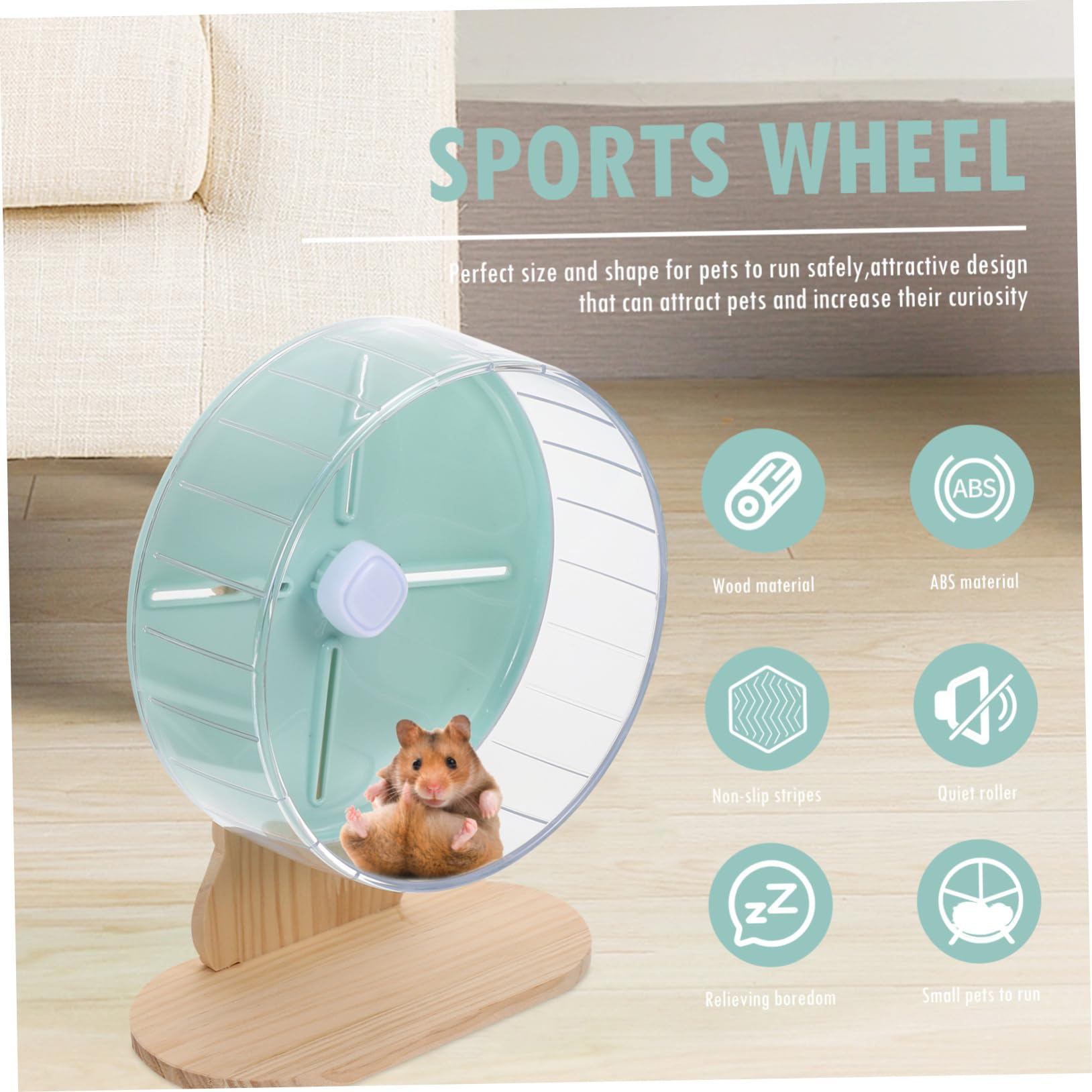 Luxshiny 1 Ensemble Roue de Course Silencieuse pour Petits Animaux Accessoire pour Hamster et Chinchilla Amusement Interactif et du Stress