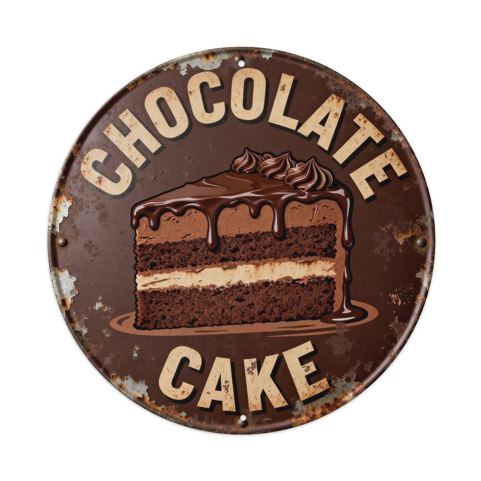 Chocolate Cake Metal Tin Sign Plaque