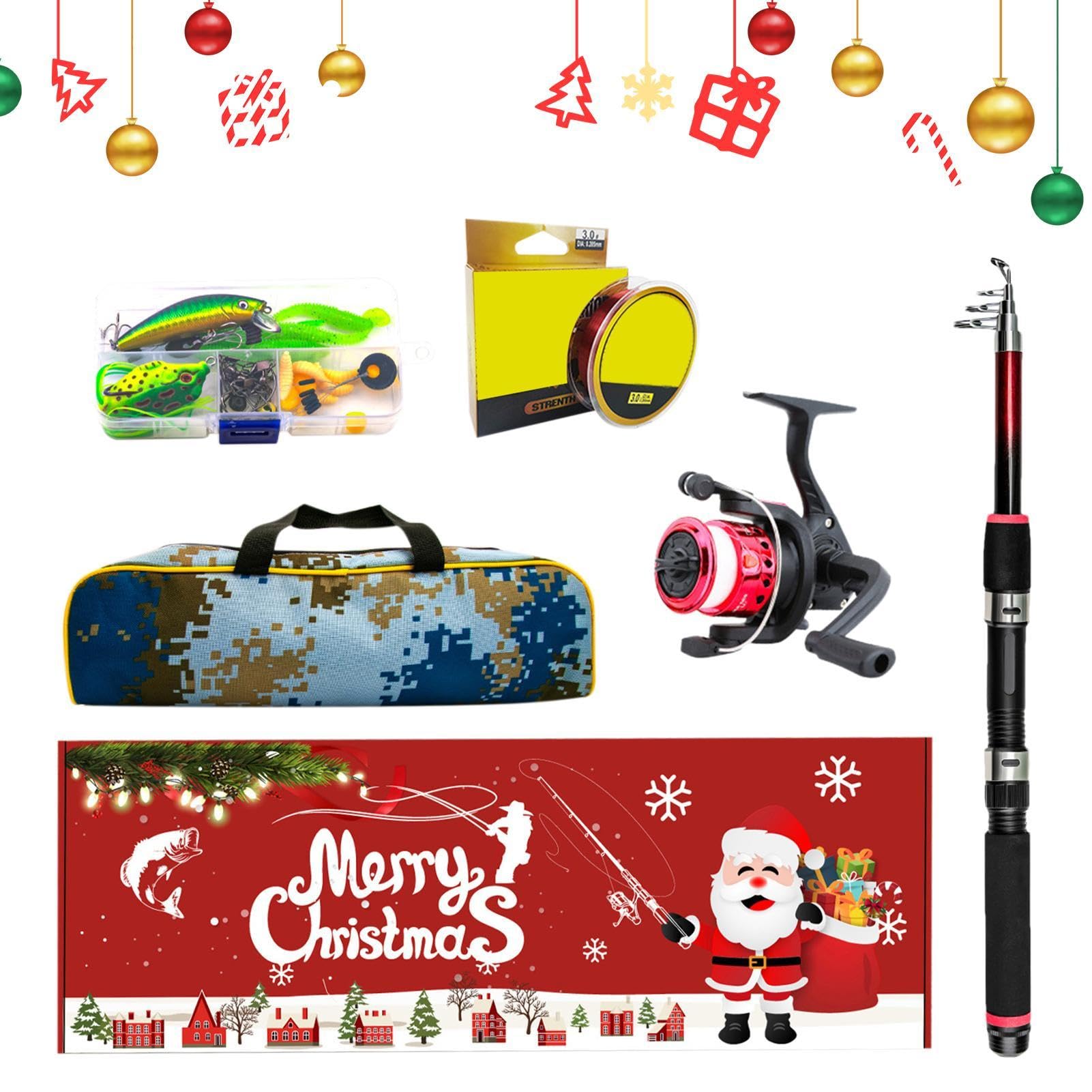 Kit da pesca, canna da pesca e mulinello combinati | Strumenti da pesca | portatili, canna e mulinello combinati,Attrezzatura da pesca leggera e borsa per la conservazione, canna da pesca telescopica